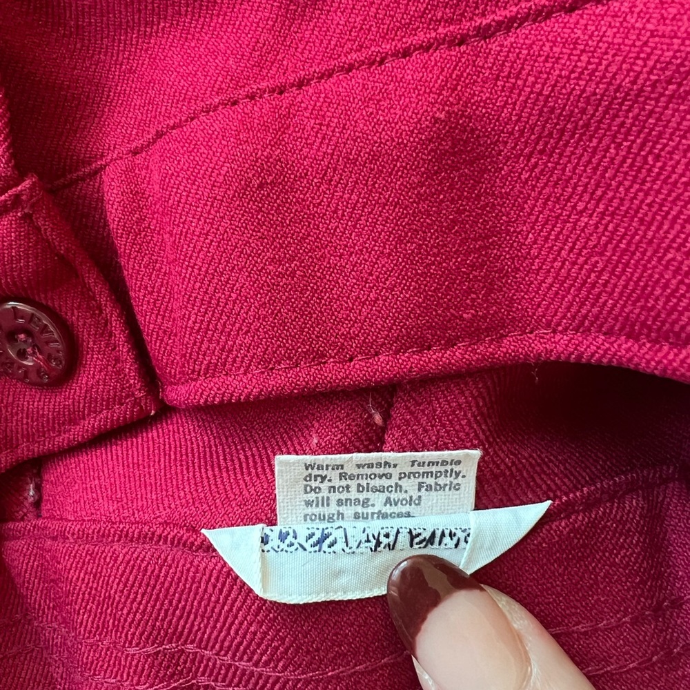 Vintage Levi’s 531 Women’s Slack Pants Red Size 10 - Picture 6 of 7
